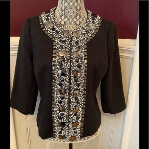 EUC Boston Proper Andrea Behar embellished blazer